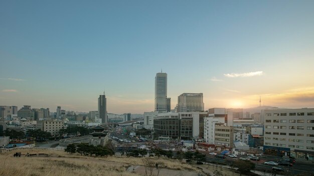 Foto sunset seoul city zuid-korea