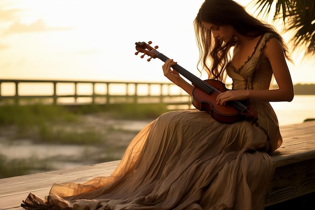 Foto serenata al tramonto fine dei giorni