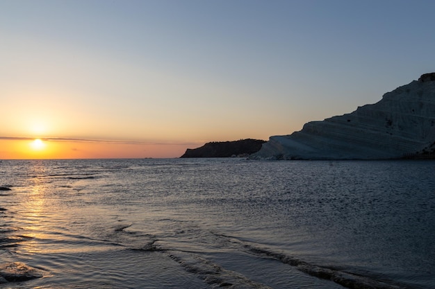 Sunset in Sicily in the Stair of the Turk