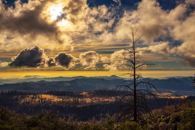 Sunset above Sierra Nevada