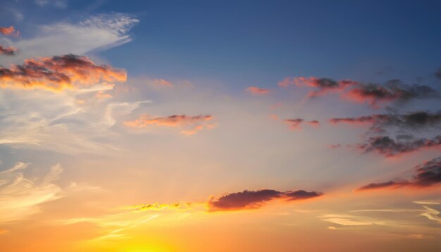 Sunset sky for background or sunrise sky and cloud at the morning