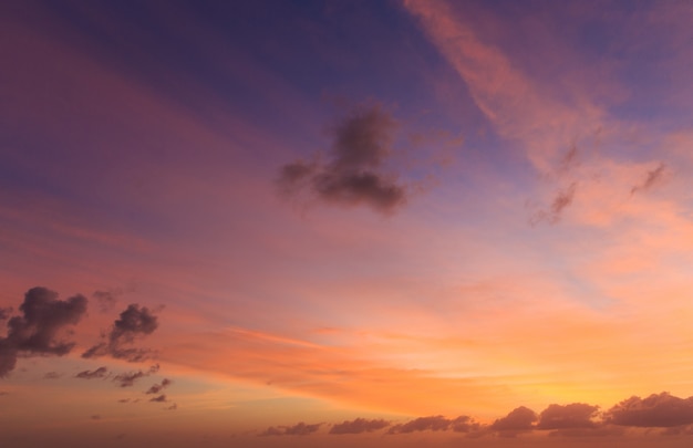 Sfondo del cielo al tramonto