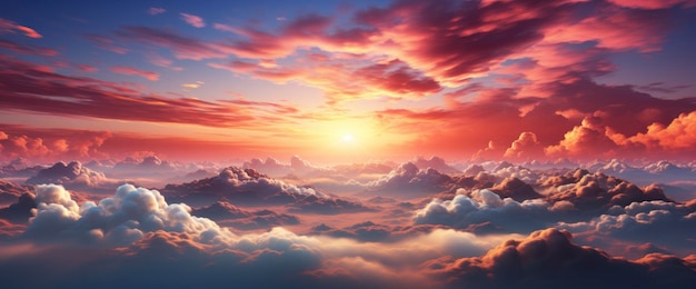 Закат небесный фон восход солнца облако утренний фон баннер HD