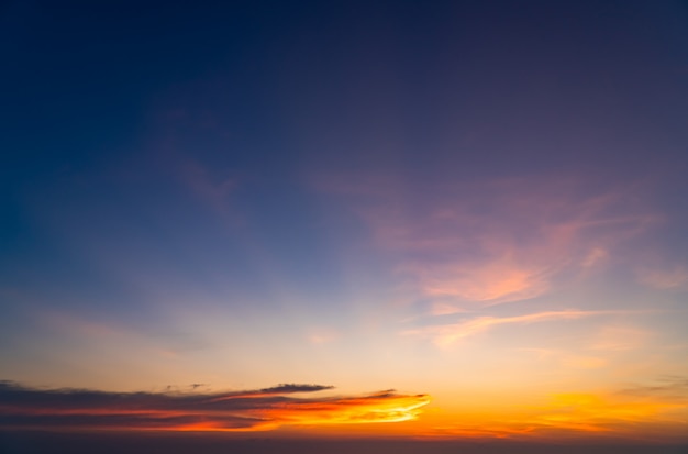 sunset sky in the evening on twilight