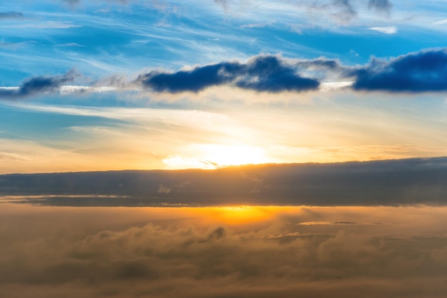 Sunset sky with sunset clouds