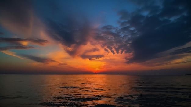 日没の空