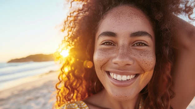 Sunset Smile on the Beach