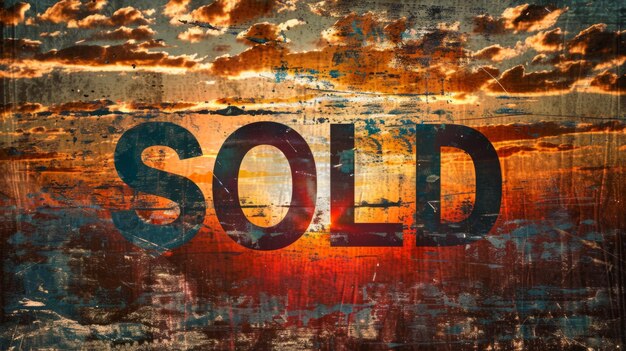 Photo sunset sold concept art poster