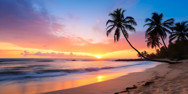 Sunset Splendor at the Seashore Ideal for Holiday Escapes Summer Dreams and Island Adventures