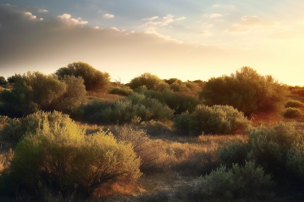 Sunset in the steppe Sunrise in the steppe