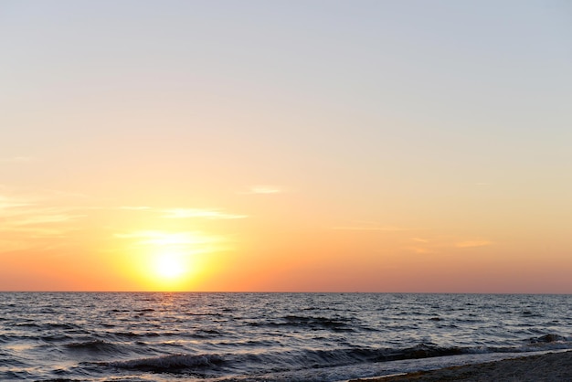 Sunset on the summer beach