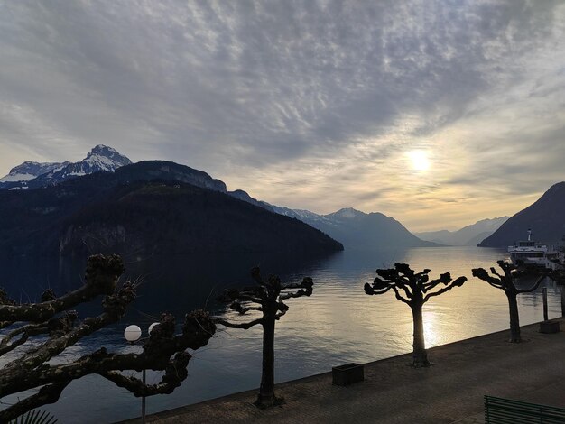 Sunset in switzerland