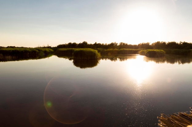 Sunset in the tables Daimiel Spain