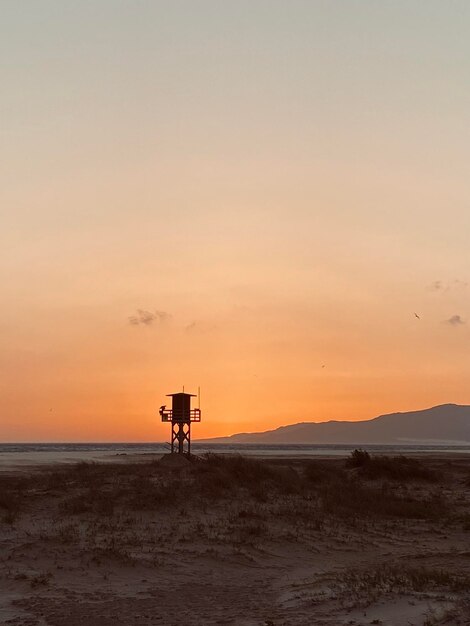 Photo sunset in tarifa spain