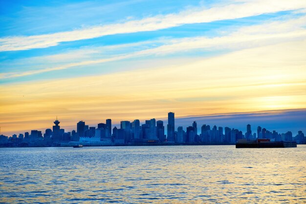 Sunset above Vancouver, Canada