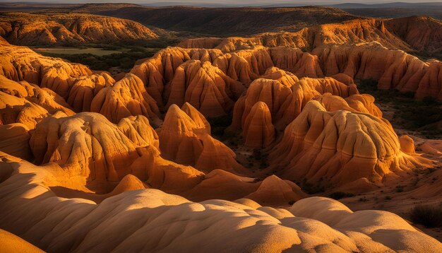 Photo a sunset view of the desert