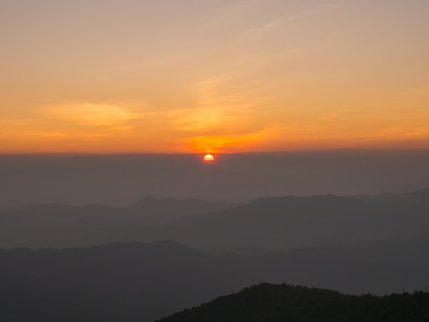 タイの夕日の視点