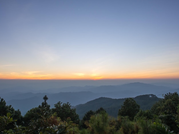 Sunset viewpoint in Thailand