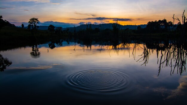 Sunset and Water reflection