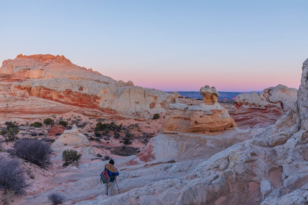 Sunset at White Pocket in the Vermillion Cliffs National Monument Arizona