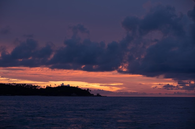 Sunset with clouds background summer time beautiful sky