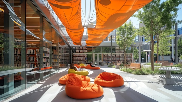 Sunshade at Outdoor Library