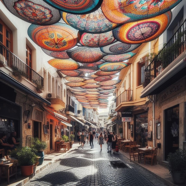 通りの日傘