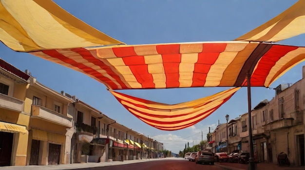 Photo sunshade in street