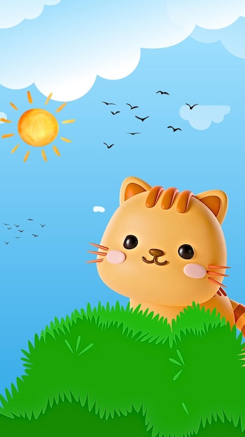 sunshine birds and a curious kitty natures sweet symphony