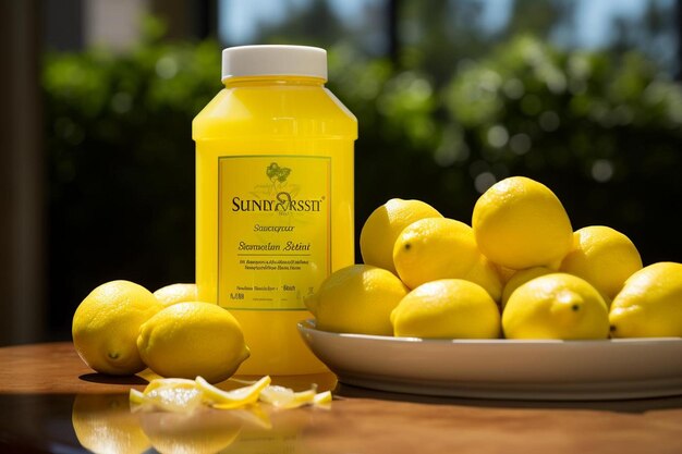 Sunshine Lemon Splash Vibrant Citrus Burst Beste foto's van citroenen