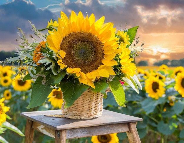 Sunshine Sunflowers in Full Bloom