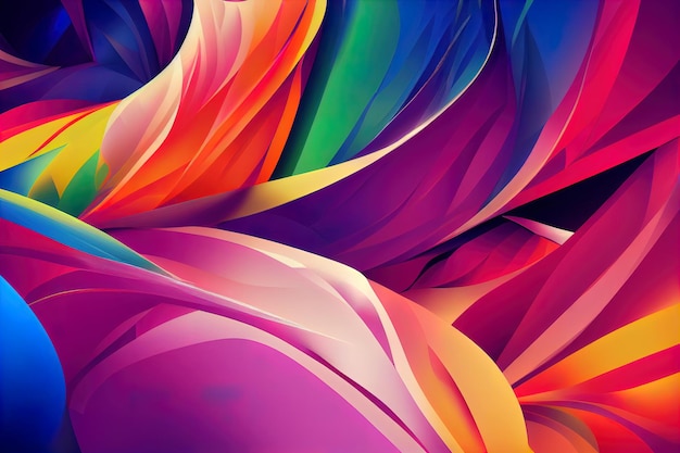 Super bright vibrant colors closeup of the painting luxury background