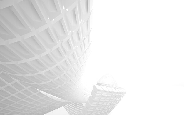 Super cool abstract architectural white background