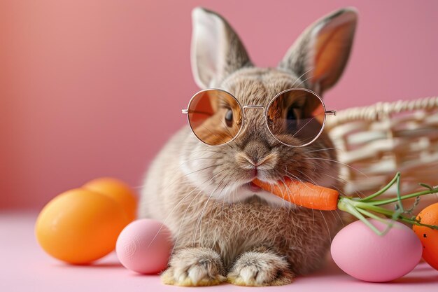 super cool easter bunny wearing sunglasses Easter bunny and Easter eggs