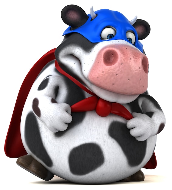 Super cow - 3D Illustration