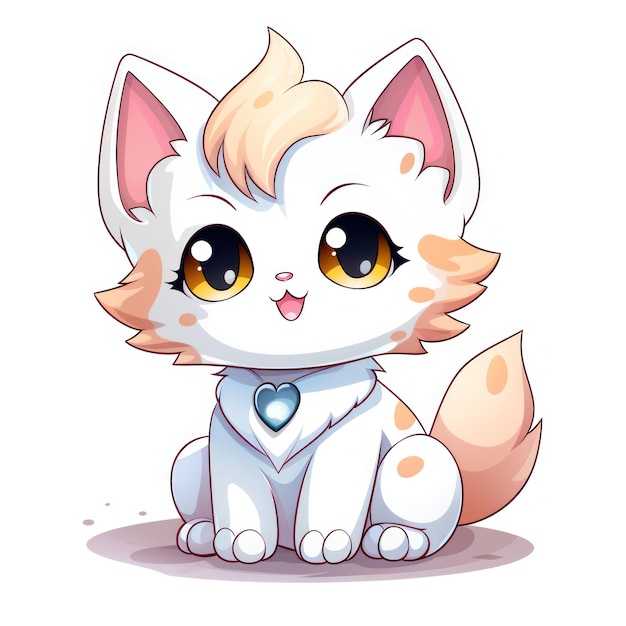 Super Cute Baby Cat in Pokemon Style AI Generated