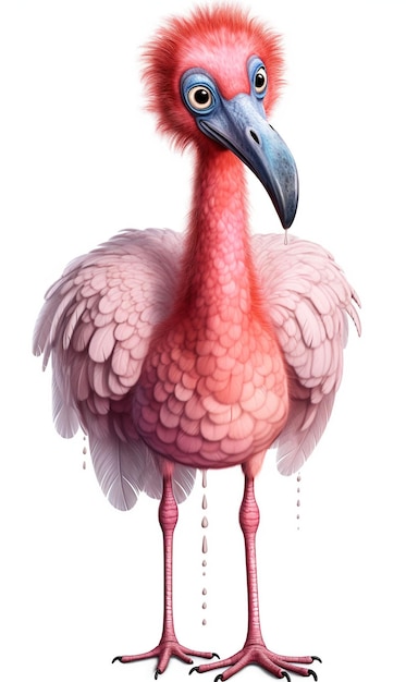 Super cute baby flamingo generative ai