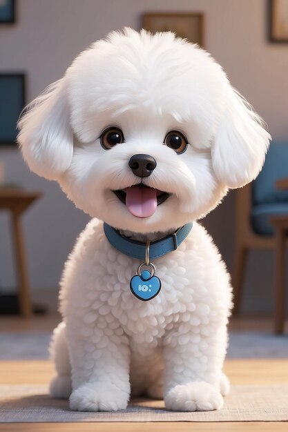 写真 スーパー可愛いbichon friseはpixarのスタイルで漫画生成 ai