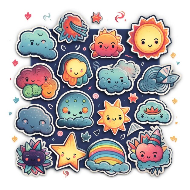 Photo a super cute kawaii sticker