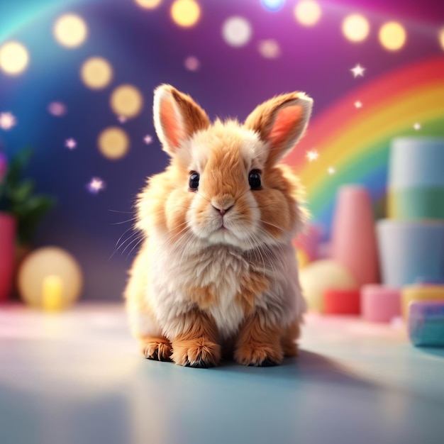 super cute tiny kawaii style Rabbit