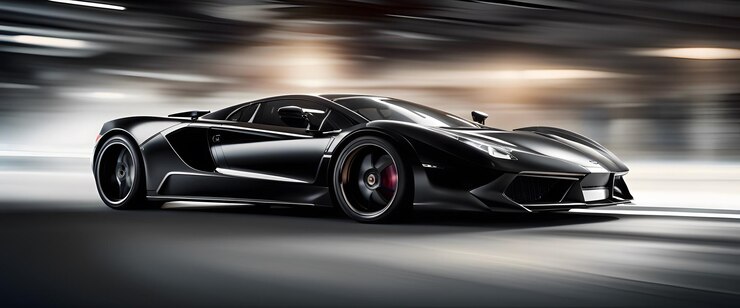 Photo super fast car in motion
