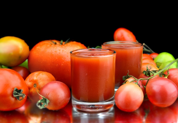 Super fresh colorful tomato 