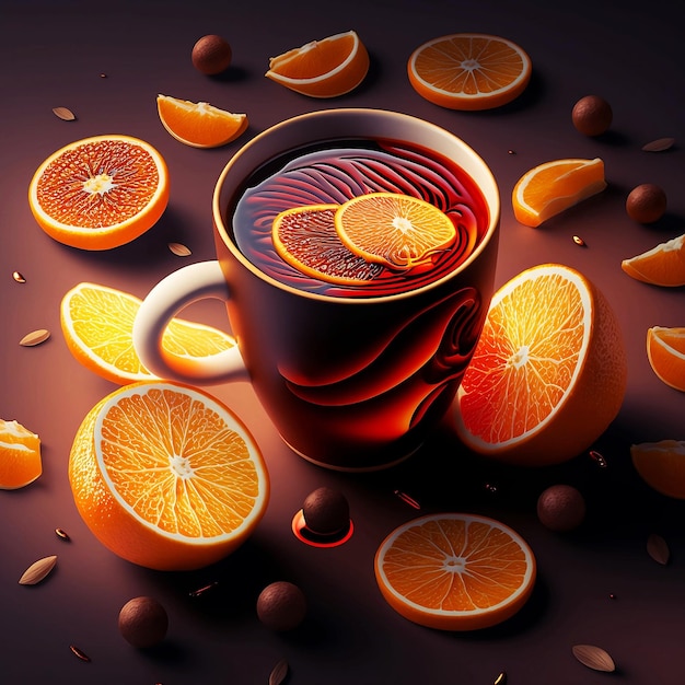 Super fresh orange drink digital art