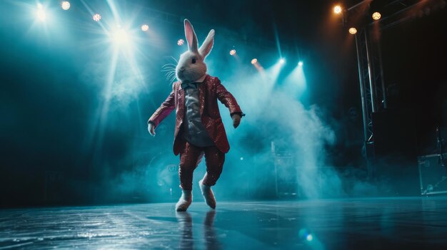 Super Funny Easter Bunny Performing on Stage