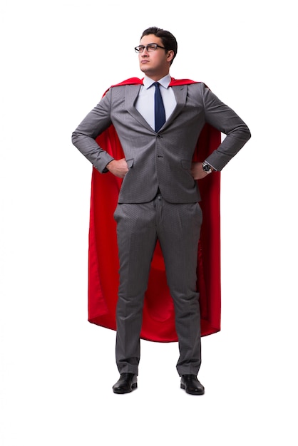 Super hero businessman isolated 