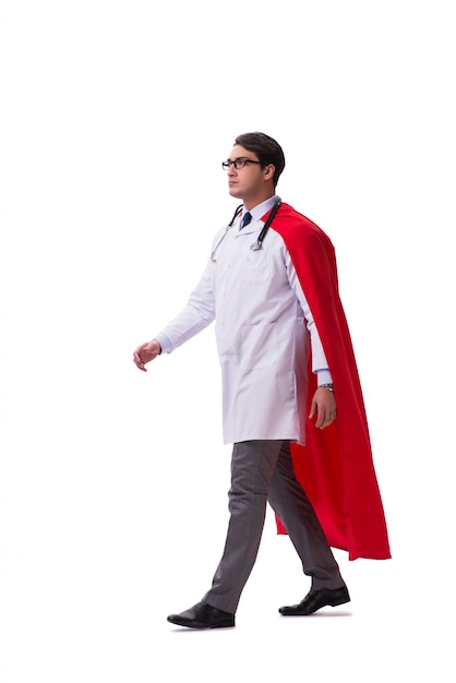 Super hero doctor isolated