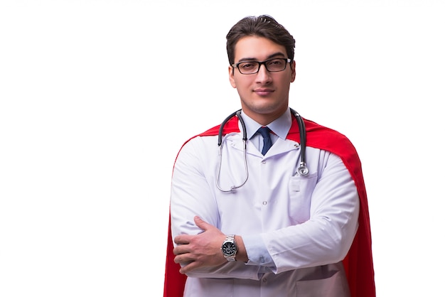 Super hero doctor isolated