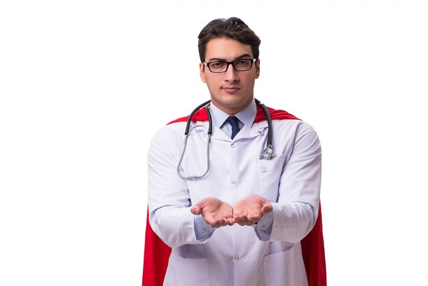 Super hero doctor isolated