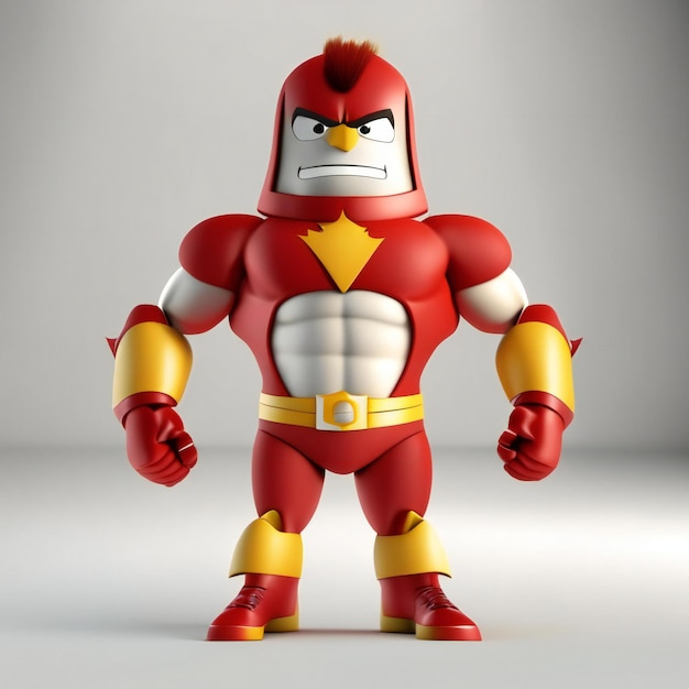 Super hero with red and yellow color generative ai