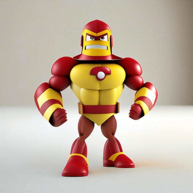 Super hero with red and yellow color generative ai